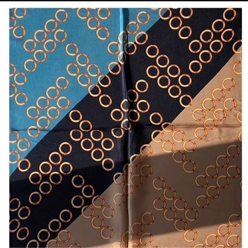 Women Satin Silky Square Neck Scarf - Picture 5 of 10